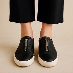 LAFAYETTE 148 New York Bade Women’s Black Leather Sneaker | Size 11